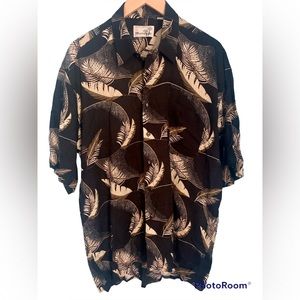 Men’s Monticerutti Original Hawaiian Shirt Leaf Print Size L